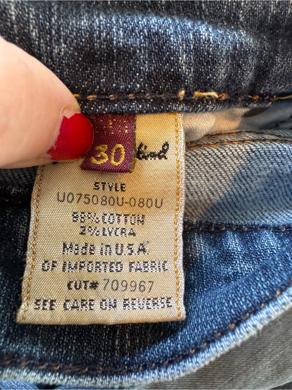 7 For All Mankind Women’s Jeans Medium Wash Straight Wide Leg Size 30 - Picture 4 of 6